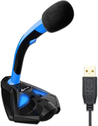 Klim Voice - USB Microphone Stand for Laptop for Laptop - Gaming Microphone PS4 - Blue - New Version in Saudi Arabia