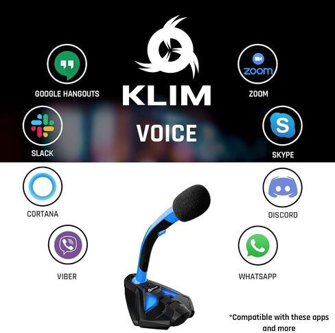 Klim Voice - USB Microphone Stand for Laptop for Laptop - Gaming Microphone PS4 - Blue - New Version in Saudi Arabia