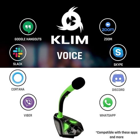 Klim Voice - حامل ميكروفون USB للكمبيوتر المحمول - ميكروفون الألعاب PS4 - أزرق - إصدار جديد in Kuwait