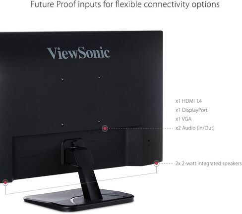 ViewSonic VA2256-MHD 22 Inch IPS 1080p Monitor with FreeSync, HDMI, DisplayPort and VGA Inputs for Home and Office in Saudi Arabia
