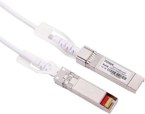 0.5m 10GbE SFP+ DAC Twinax Cable, 10Gbase-CU SFP+ Passive Copper Cable,for Ubiquiti UniFi (UC-DAC-SFP+), Fortinet, MikroTik, Mellanox, Netgear, Supermicro, TP-LINK and Cisco, White Colored in Saudi Arabia