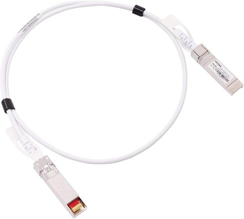 0.5m 10GbE SFP+ DAC Twinax Cable, 10Gbase-CU SFP+ Passive Copper Cable,for Ubiquiti UniFi (UC-DAC-SFP+), Fortinet, MikroTik, Mellanox, Netgear, Supermicro, TP-LINK and Cisco, White Colored in Saudi Arabia