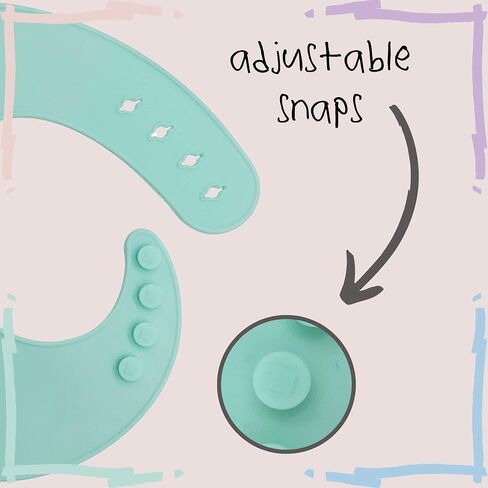 Baby Feeding Set - Collapsible Feeding Supplies for Travel - Food Grade Silicone Suction Baby Bowl, Baby Plate, Baby Bib, Baby Spoons First Stage - Cute Baby Eating Supplies Toddler Gift in Saudi Arabia