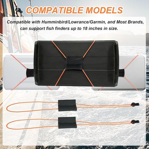 قطعتان من حزام غطاء الرسم البياني لصيد السمك مع حزام قابل للتعديل لغطاء مكتشف الأسماك للسفر يستخدم لإصلاح مكتشف السمك in Kuwait