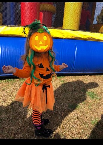 2Pcs Halloween Toddler Baby Girl Smile Pumpkin Tops+Tutu Tulle Skirt Outfits Long Sleeve Clothes in Saudi Arabia
