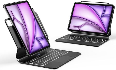 لوحة مفاتيح سحرية متوافقة مع iPad Air 11 بوصة (M2) 2024، وiPad Pro 11 (4th/3rd/2nd/1st)، وApple Magic Keyboard iPad 10.9 بوصة Air 4th/5th Gen مع حامل قلم رصاص، ولوحة مفاتيح ذكية قابلة للطي in Saudi Arabia