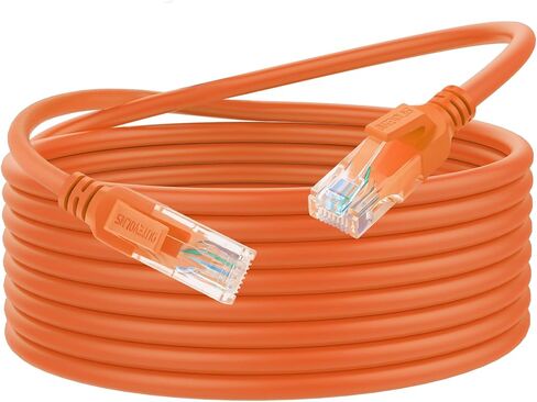 كابل إيثرنت فائق النعومة Cat 6 بطول 3.3 قدم (أسود). سلك LAN مرن عالي السرعة Rj45 للكمبيوتر الشخصي والتلفزيون والكمبيوتر. in Saudi Arabia
