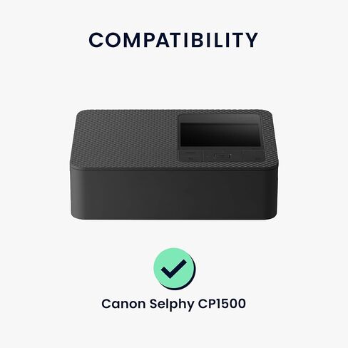 غطاء غبار kwmobile متوافق مع Canon Selphy CP1500 - حافظة الطابعة - غطاء واقي من القماش - رمادي داكن in Saudi Arabia