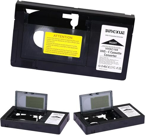 VHS-C Tape Cassette Adapter Compatible with VHS-C SVHS Camcorders Motorized VHS Cassette Converter Not Compatible with 8mm/MiniDV/Hi8 in Kuwait