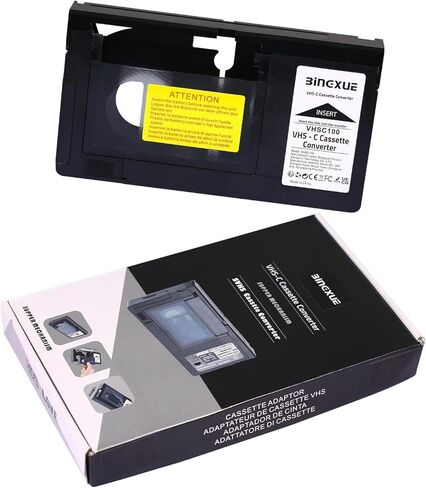 VHS-C Tape Cassette Adapter Compatible with VHS-C SVHS Camcorders Motorized VHS Cassette Converter Not Compatible with 8mm/MiniDV/Hi8 in Kuwait