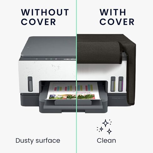 kwmobile Dust Cover Compatible with HP Smart Tank 7005 - Printer Case - Fabric Protector Cover - Dark Grey in Saudi Arabia
