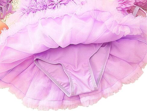 Baby Girls Toddler Kids Two Piece Lace Tutu Swimskirt Swimsuits Bikini Set with Hat in Saudi Arabia