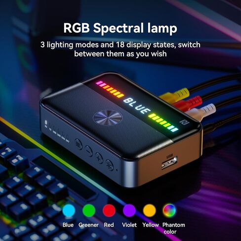 Bluetooth 5.3 Transmitter Receiver 2-in-1 Bluetooth Adapter HiFi Audio Bluetooth Receiver with LED Display and NFC 3.5mm AUX RCA Optical Coaxial USB for PC/TV/Car in Saudi Arabia