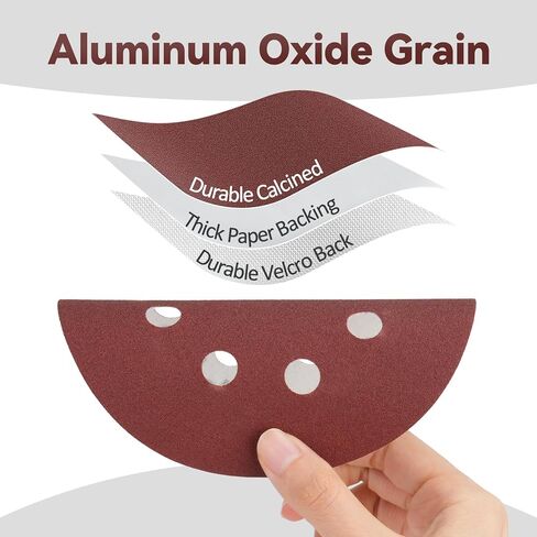 100 PCS 5-Inch 8-Hole Hook and Loop Sanding Discs, Round Hook and Loop Sandpaper for Random Orbital Sander 10 * 60 80 100 120 150 180 240 320 400 600 Grit in Saudi Arabia
