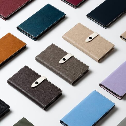 SLG iPhone 12 Pro Max Handcrafted Leather Wallet Case, D8 Full Grain Leather, Diary Flip Cover with Snap Closure, Card Slot Holder with Gift Box (Brown Cream) in Saudi Arabia