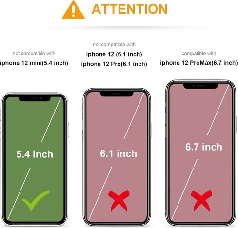 KIHUWEY Compatible with iPhone 12 Mini Case Wallet with Credit Card Holder, Premium Leather Magnetic Clasp Kickstand Heavy Duty Protective Cover for iPhone 12 Mini 5.4 Inch(Black) in Saudi Arabia