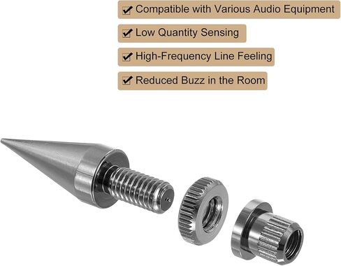 MECCANIXITY 4pcs Black Speaker Spike Kit Shockproof Adjustable Copper Speaker Spike Isolation with Speaker Spikes Pads Mat for Subwoofer CD DVD Audio Amplifier Recorder in Saudi Arabia