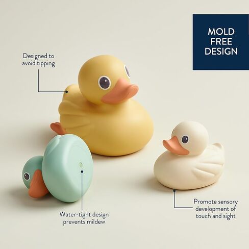 Itzy Ritzy Ducky Family - Set of 3 Duck Floating Bath Toys with Watertight Design (Duck) in Saudi Arabia