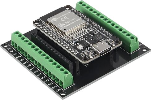 AITRIP 2 Sets ESP-WROOM-32 ESP32 ESP-32S Development Board CP2102 WiFi+Bluetooth Ultra-Low Power Dual Core ESP32-DevKitC-32 ESP-WROOM-32 with ESP32 Breakout Board Shield GPIO 1 into 2 for Arduino in Saudi Arabia
