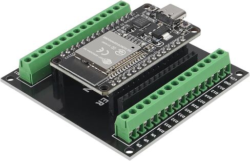 AITRIP 2 Sets ESP-WROOM-32 ESP32 ESP-32S Development Board CP2102 WiFi+Bluetooth Ultra-Low Power Dual Core ESP32-DevKitC-32 ESP-WROOM-32 with ESP32 Breakout Board Shield GPIO 1 into 2 for Arduino in Saudi Arabia
