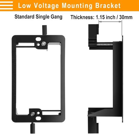 1 Port Keystone Wall Plate White for Modular Insert and Keystone Jack, Brush Cable Pass Through Wall Plates with Low Voltage Mounting Bracket for Cable in Wall Routing, Pack of 2 in Saudi Arabia