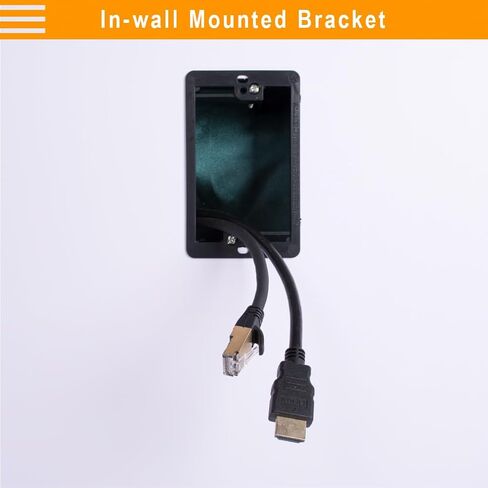 1 Port Keystone Wall Plate White for Modular Insert and Keystone Jack, Brush Cable Pass Through Wall Plates with Low Voltage Mounting Bracket for Cable in Wall Routing, Pack of 2 in Saudi Arabia