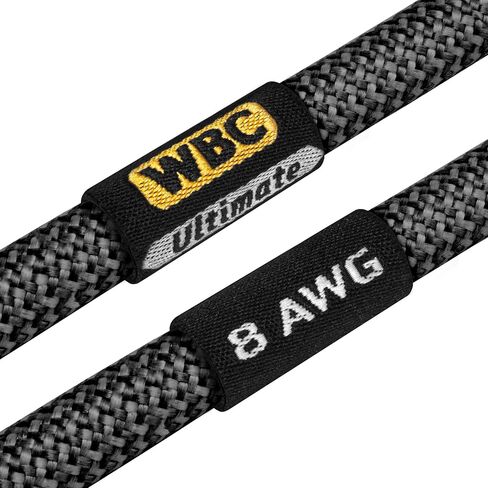 WORLDS BEST CABLES 4 Units - 8 Inch ULTIMATE - 8 AWG - Ultra-Pure OFC - Premium Audiophile HiFi Speaker Jumper Cables with Eminence Gold Banana & Spade Plugs & Carbon Tweed Jacket in Saudi Arabia