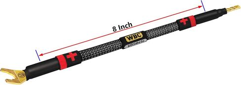 WORLDS BEST CABLES 4 Units - 8 Inch ULTIMATE - 8 AWG - Ultra-Pure OFC - Premium Audiophile HiFi Speaker Jumper Cables with Eminence Gold Banana & Spade Plugs & Carbon Tweed Jacket in Saudi Arabia