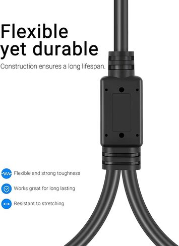 1/4 inch TRS Stereo Y Splitter Insert Cable, Gold Plated Audiowave Series 6.35mm 1/4 inch TRS Male to Dual 6.35mm 1/4 inch TS Male Mono Breakout Cable, Audio Cord (10FT / 1PACK) in Saudi Arabia