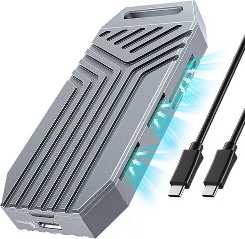 INDMEM 40Gbps M.2 NVMe SSD Enclosure with Cooling Fan,Thunderbolt NVMe Enclosure for M1 M2 Pro/Max, Compatible with USB4/3.2/3.1/3.0/2.0, Support SSD Size 2280 B+M M-Key,8TB Expansion,Tool-Free in Saudi Arabia
