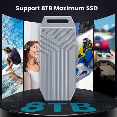 INDMEM 40Gbps M.2 NVMe SSD Enclosure with Cooling Fan,Thunderbolt NVMe Enclosure for M1 M2 Pro/Max, Compatible with USB4/3.2/3.1/3.0/2.0, Support SSD Size 2280 B+M M-Key,8TB Expansion,Tool-Free in Saudi Arabia