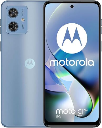 Motorola Moto G54 5G Dual SIM | 8+256GB ROM | GSM Unlocked Smartphone | 6.5" 120Hz IPS LCD Display | Android 13 | 50MP Camera | Li-Po 6000 mAh Battery | International Model - (Blue) in Saudi Arabia