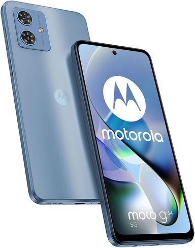 Motorola Moto G54 5G Dual SIM | 8+256GB ROM | GSM Unlocked Smartphone | 6.5" 120Hz IPS LCD Display | Android 13 | 50MP Camera | Li-Po 6000 mAh Battery | International Model - (Blue) in Saudi Arabia