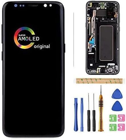 Amoled LCD for Samsung Galaxy S8 Plus+ G955 Digitizer Screen Touch Assembly Replacement LCD Display G955A G955F G955P G955R4 T U V W 6.2 inch by BITANR (Black) in Saudi Arabia