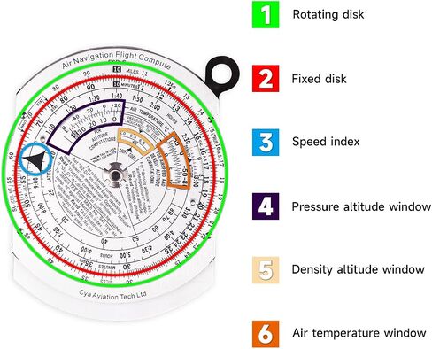 CYA Micro E6B Metal Flight Computer, 7.4 x 4 inch, Aviation Aluminum Flight Computer, Upgrade Aviation Pilot Flight Computer Calculator Standard Flying Training Student in Saudi Arabia