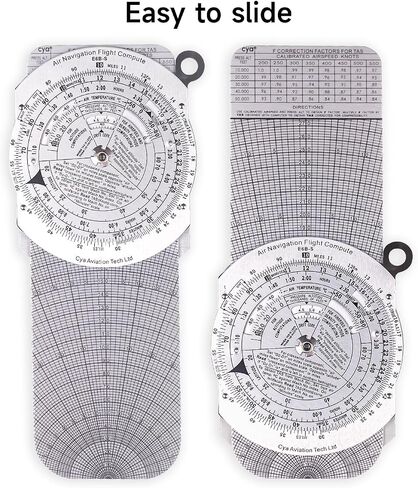 CYA Micro E6B Metal Flight Computer, 7.4 x 4 inch, Aviation Aluminum Flight Computer, Upgrade Aviation Pilot Flight Computer Calculator Standard Flying Training Student in Saudi Arabia