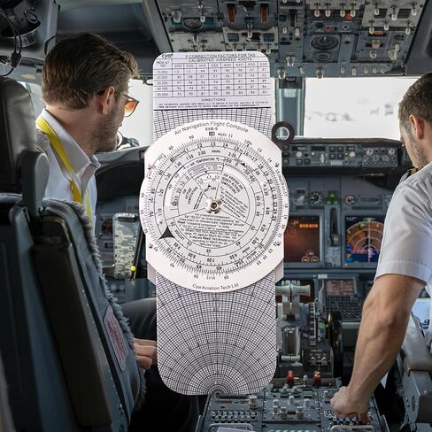 CYA Micro E6B Metal Flight Computer, 7.4 x 4 inch, Aviation Aluminum Flight Computer, Upgrade Aviation Pilot Flight Computer Calculator Standard Flying Training Student in Saudi Arabia