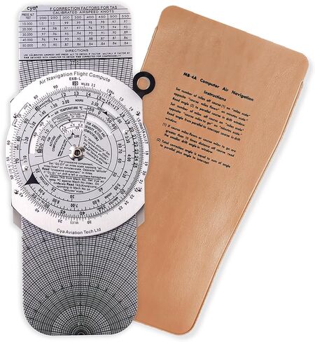 CYA Micro E6B Metal Flight Computer, 7.4 x 4 inch, Aviation Aluminum Flight Computer, Upgrade Aviation Pilot Flight Computer Calculator Standard Flying Training Student in Saudi Arabia