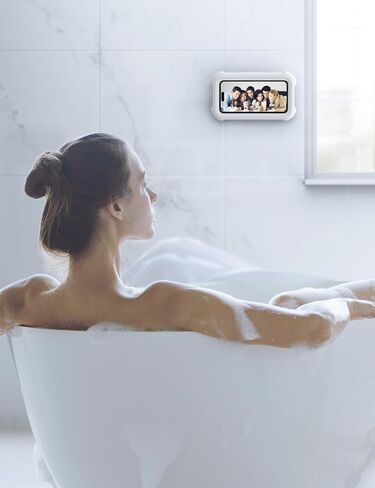 Lamicall Shower Phone Holder Waterproof - 480° Rotatable Wall Mount Case | Retractable Adjustable, Bathroom iPhone Stand Holder, Fog Resistant Bath Shower Accessories for Dorm Room, 4"-7" Phones in Saudi Arabia