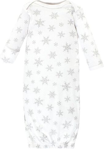 Hudson Baby Unisex Baby Thermal Gown 3pk, Snowflake, Newborn in Saudi Arabia