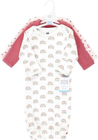 Hudson Baby Unisex Baby Thermal Gown 3pk, Snowflake, Newborn in Saudi Arabia