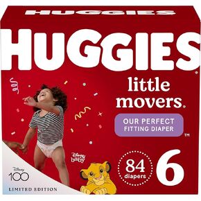 Huggies Little Movers Baby Diapers, Size 6 (35+ lbs), 84 Ct