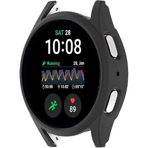 Case Compatible with 2024 Samsung Galaxy Watch 7 Classic 40mm 44mm, Hard PC Bumper Clear Protective Cover[No Screen] (Black, 40mm)