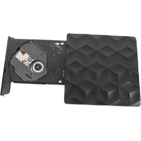 SUPVOX ROM Bluray Player Burner Portable Drive Slim Laptop USB Drive 3D Slim Optical Bluray Type c Burner Player Plastic Black External Blue Ray Player Rewriter