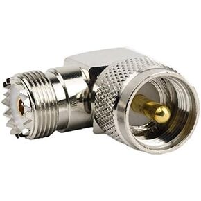 ZJSDRFM 1pcs RF coaxial Coax Adapter UHF Male PL259 to Female so239 Right Angle Adapter