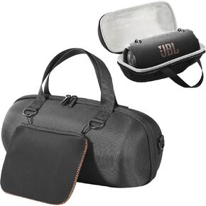 Carrying Case Hard Travelling Case Compatible with JBL Xtreme 4 Portable Bluetooth Speaker (Black+Orange)