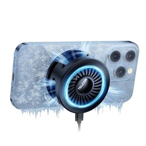 TELESIN° Magnetic Phone Cooler for Gaming and Live Streaming, Cell Phone Cooling Fan Portable Phone Radiator Cooling Fan for MagSafe, Gaming Semiconductor Cooling for Phone Gaming for iPhone/Android