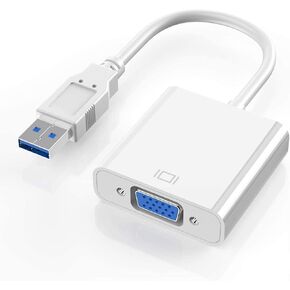 USB 3.0 to VGA Adapter, 1080P Multi-Display Video Converter for Laptop PC Desktop to Monitor/Projector/TV