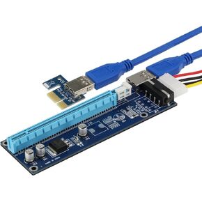 SEDNA - PCI-E 1X to 16X Riser Card Extender with USB and Power Cable