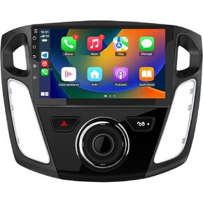 Android 12 [2GB+32GB] Car Radio for Ford Focus 2012-2017, 9 inch Touch Screen Car Stereo with Wireless CarPlay/Android Auto/BT/GPS/FM Support SWC Parking Assist
